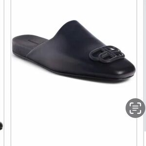 Balenciaga Black Cosy BB Slip-On Loafers